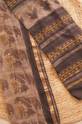 Dusky Mustard  Saree